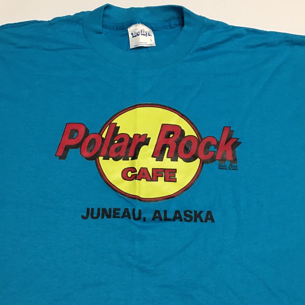 Polar Rock Cafe Alaska Crop T-Shirt Size Large - Picture 3 of 8